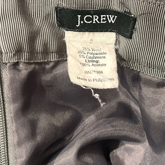J. Crew Wool Mini Gray Skirt - Picture 5 of 8